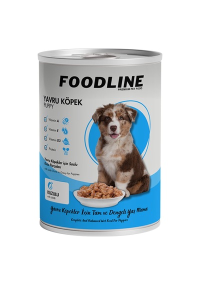 Foodline Kuzu Etli Yavru Köpek Konservesi 6 x 400 G