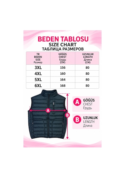 Annex Büyük Beden Erkek Şişme Fermuarlı Yelek Yeşil