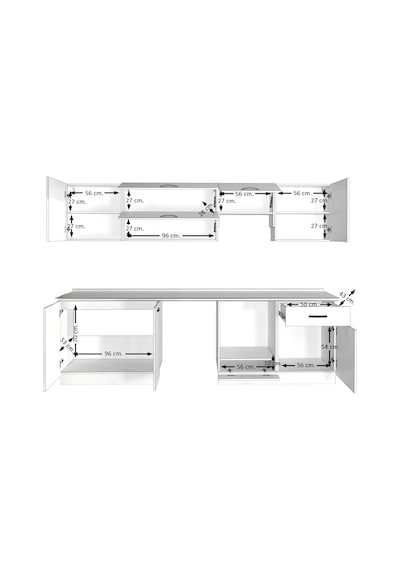 Decoraktiv Elite 280y Ank Mdf Hazır Mutfak Dolabı - Tezgah Dahil - Antrasit