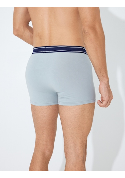 Koton 3'lü Boxer Seti Baskılı Çok Renkli Pamuklu Gri 5wlm90025mk Gri