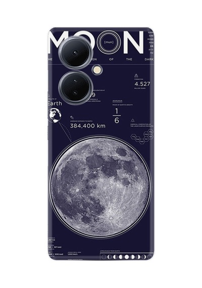 Vivo V29 Lite Kılıf Resimli Desenli Baskılı Silikon Moon Info 1424