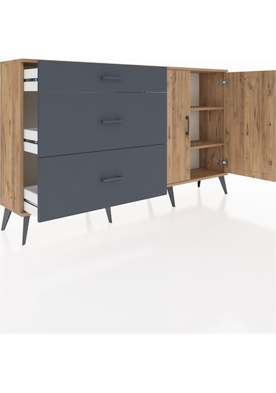 Arges Konsol 2 Raflı 3 Çekmeceli 2 Kapaklı 176x30x99 Çam-çam/antrasit Atlas Çam/antrasıt - Atlas Çam Arges Konsol 2 Raflı 3 Çekmeceli 2 Kapaklı 176x30x99 Çam-çam/antrasit Atlas Çam/antrasıt - Atlas Çam