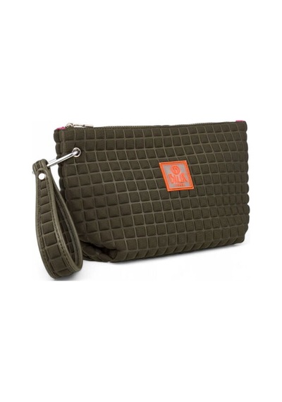 Bilik Deri Scuba Haki Kadın Portföy & Clutch Çanta Yeliz Haki