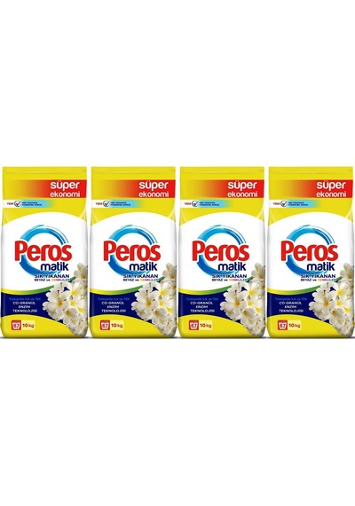 Peros Matik Toz Çamaşır Deterjanı 40kg Yasemin Çiçeği Beyaz-renkl