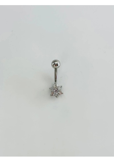 Çiçek Detaylı Göbek Piercing Çok Renkli 95866517
