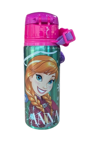 Frozen Lisanslı Beslenme Seti Çelik Matara Ve Beslenme Çantası Elsa & Anna Desenli Pembe