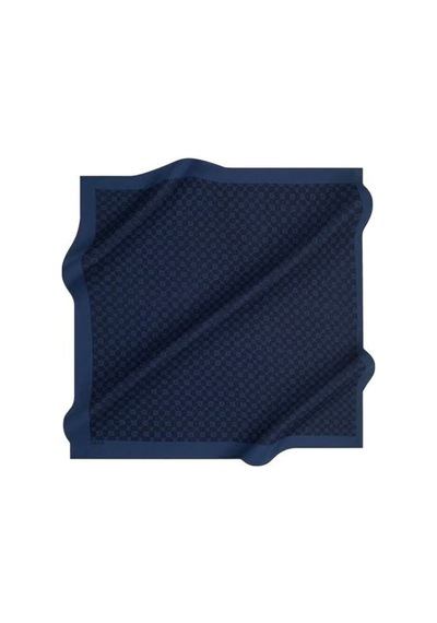 Aker Elegance Monogram Eşarp - İndigo 922 Lacivert Lacivert