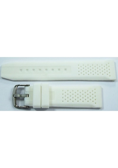 Lacost Model Silikon Saat Kordonu Beyaz 22Mm Slikon Saat Kayışı