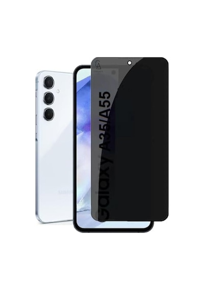Samsung Galaxy A55 Uyumlu Köşe Dolgulu Anti Shock Telefon Kılıfı Ve Hayalet Privacy Ekran Koruyucu