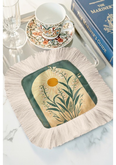 Güneş Çiçekli Saçaklı Bohem Sunum Peçetesi - Vintage Rustik Yeşil Sarı Krem Bardak Altlığı Mendil Adaçayı Koyu Gri Güneş Çiçekli Saçaklı Bohem Sunum Peçetesi - Vintage Rustik Yeşil Sarı Krem Bardak Altlığı Mendil Adaçayı Koyu Gri