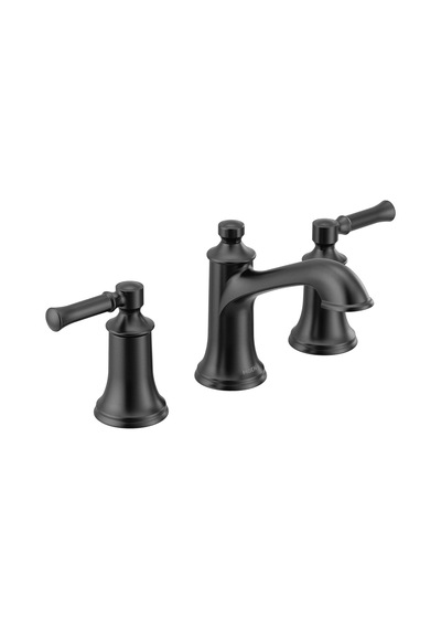 Moen T6805bl Dartmoor İki Kollu Geniş Banyo Musluğu, Valf Gerekli, Mat Siyah