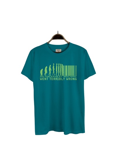Bant Giyim - Barcode Mavi Erkek T-Shirt Tişört