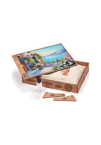 King Of Puzzle Taraçadan Sahil Ahşap Puzzle 1000 Parça
