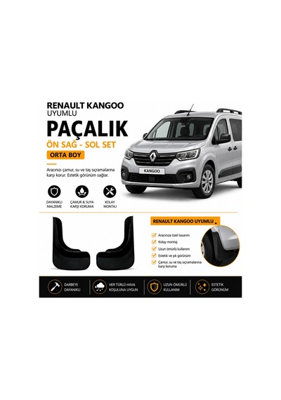 Günaks Renault Kangoo 2'li Set Oto Paçalık. Çamurluk. Tozluk