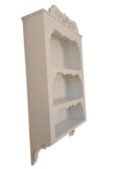 Ahşap Boyanabilir Mdf Dekoratif 3 Raflı Duvar Rafı
