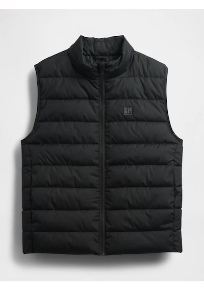Gap 790584003 V-frch Logo Ltwt Puffer Vest Erkek Yelek Siyah