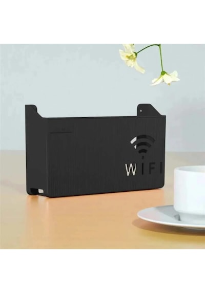 Tineke Siyah Wifi Kutusu Duvar Asılabilir Sigorta Ve Modem Saklama Kutusu 25x15x6 Cm Diğer