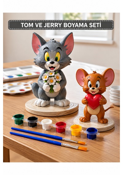 Tom Ve Jerry Boyama Seti Eğitici Boyama Ve Hobi Seti2