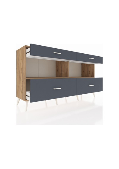 Hyperion Konsol 2 Raflı 4 Çekmeceli 176x44x99 Çam-çam/antrasit Çam-çam/antrasit Hyperion Konsol 2 Raflı 4 Çekmeceli 176x44x99 Çam-çam/antrasit Çam-çam/antrasit