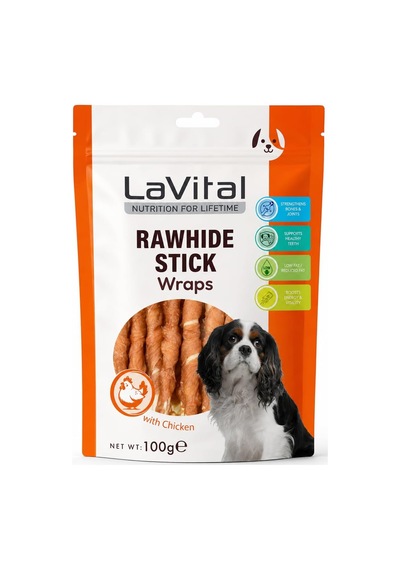 Lavital Rawhide Stick With Chicken Tavuk Etli Köpek Ödül Çubuğu Yetişkin Köpekler İçin 100g