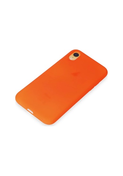 Apple İphone Xr Kılıf First Silikon - Parlak Turuncu 0.2M-Çok Renkli
