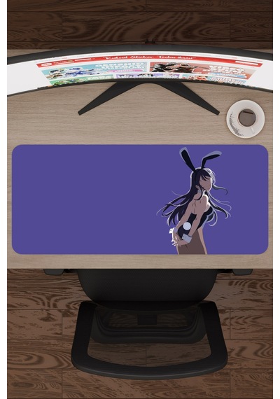 Bunny Girl Senpai Anime V2 - 70x30 Xl Gaming Kauçuk Kaymaz Taban Mouse Pad Fare Altlığı