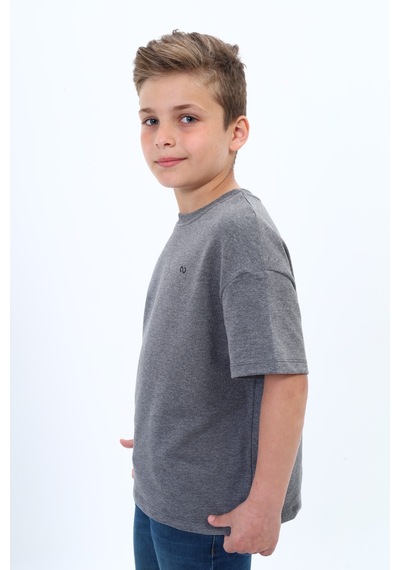 Toontoy Kids Toontoy Erkek Çocuk Pamuklu Bisiklet Yaka Kısa Kollu Düşük Omuz Baskılı Basic Tişört 22978 Antrasit Melanj Toontoy Kids Toontoy Erkek Çocuk Pamuklu Bisiklet Yaka Kısa Kollu Düşük Omuz Baskılı Basic Tişört 22978 Antrasit Melanj