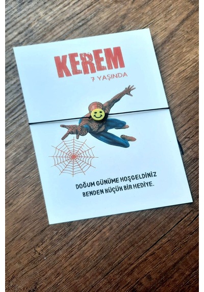 30 Adet Örümcek Adam Kişiye Özel Yazılı Emoji Şans Bilekliği - Çok Renkli