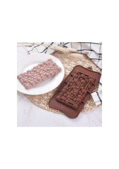 106- Siliko World Silikon Çikolata Bar Kalıpları, Ev Yapımı Çikolata Protein Ve Enerji Bar Kalıpları, Kahverengi