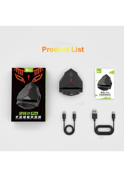 Lingzha 2 Pro Süper Üçlü Set - Pubg Mobile Konsol Dönüştürücü Yapay Zeka 2022 Model Türkçe GeekGamer