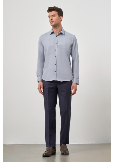 İmza Koyu Lacivert Uzun Kol Kendinden Desenli Armürlü Sert Yaka Cepsiz Pamuklu Classic Slim Fit Gömlek 1004245161 Koyu Lacivert İmza Koyu Lacivert Uzun Kol Kendinden Desenli Armürlü Sert Yaka Cepsiz Pamuklu Classic Slim Fit Gömlek 1004245161 Koyu Lacivert