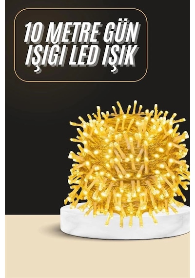 Mey İthalat 10 Metre Günışığı Led Işık Fişli Dekoratif Ortam Aydınlatması 3 Modlu Led Şerit Işık Diğer 82280325