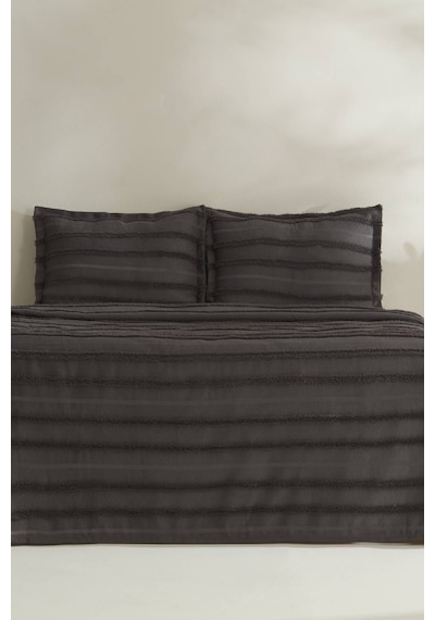 Karaca Home Arlina Bold Çift Kişilik Yatak Örtüsü Takımı Antrasit Antrasit Karaca Home Arlina Bold Çift Kişilik Yatak Örtüsü Takımı Antrasit Antrasit