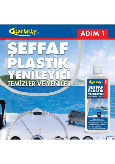 Starbrite - Şeffaf Plastik Çizik Giderici - 1. Adım 237 Ml : Sararmış Ve Çizilmiş Plastiklere İlk Günkü Netliğini Geri Verin