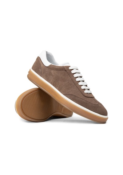 Deery Erkek Hakiki Süet Vizon Renk Sneakers - 01997mvznc01 Vizon