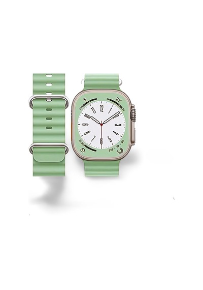 Apple Uyumlu Watch 42mm 44mm 45mm 49mm 1/2/3/4/5/6/se/7/8/ultra Akıllı Saat Ocean Kordon Ve Kayışı Açık Yeşil