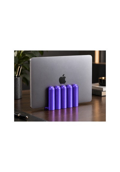 Dora Dekoratif Dikey Macbook Standı - Metalik Mor