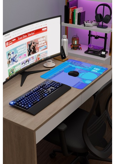 Totoro Anime V3 - 48x40 Xl Gaming Kauçuk Kaymaz Taban Mouse Pad Fare Altlığı