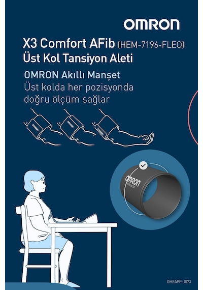 Omron X3 Comfort Afib Üst Koldan Ölçer Dijital Tansiyon Aleti
