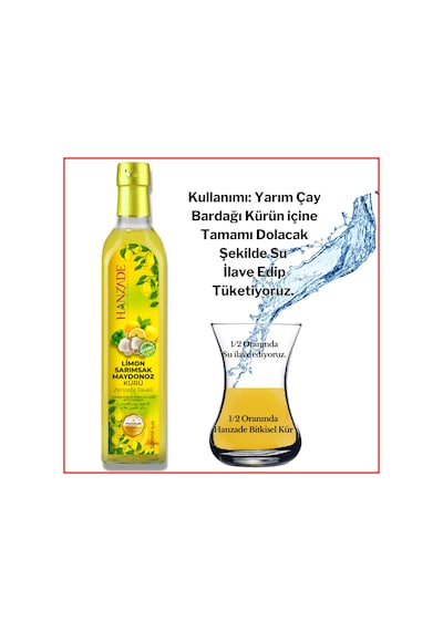 Hanzade Bitkisel Limon Sarımsak Maydanoz Kürü 3 x 500 ML