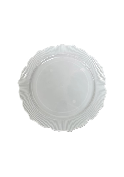 Kullan At Parti Plastik Sert Mika Tabak - 26 Cm. - Beyaz - 6 Adetlik 5 Paket Beyaz