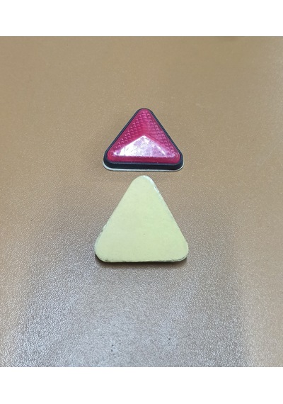 Pembe Renk Mini Üçgen Reflektör Yapışkanlı 2 Adet