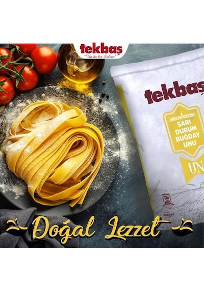Tekbaş Un Sarı Durum Buğday Unu  Makarnalık Eriştelik 25 KG