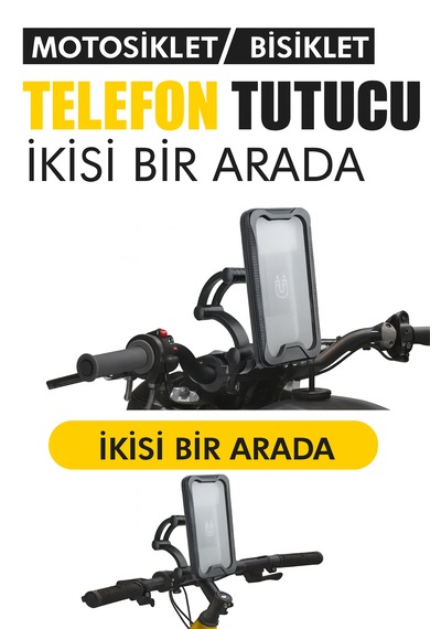 Motosiklet Bisiklet Gidon Bağlantılı Telefon Tutucu Su Geçirmez