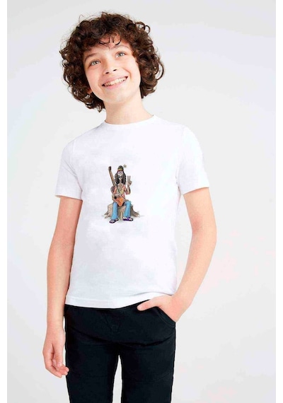 Tshirthane Müzisyen Hippi Çizim Karikatür Barış Sembolleri Baskılı Unisex Ç