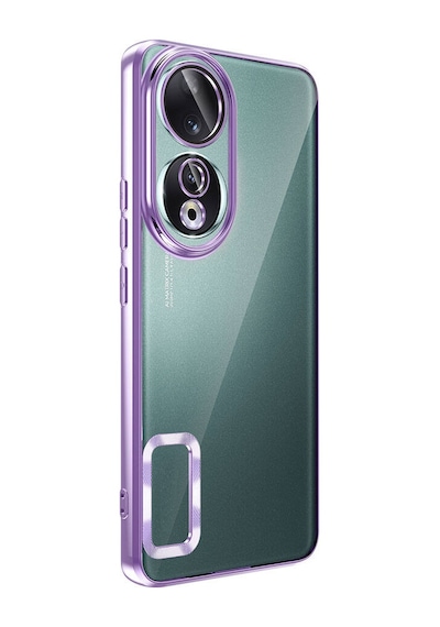 Zore Honor 90 Kılıf Kamera Korumalı Logo Gösteren Omega Kapak - Siyah Siyah