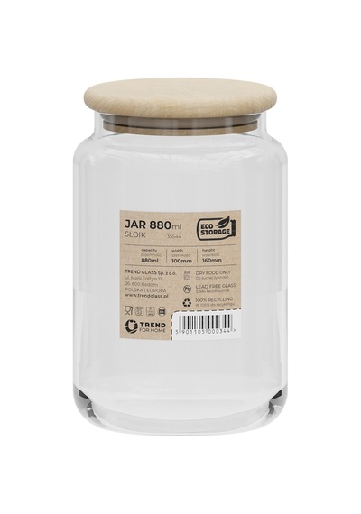 Trendglass Eko Kavanoz 35544 880 Ml Çok Renkli