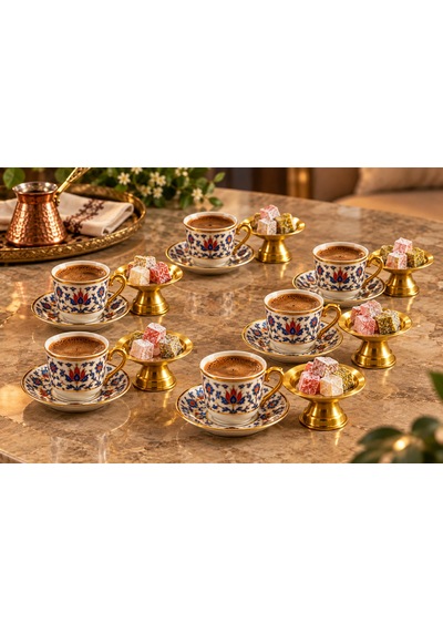 Lüks Gold Ayaklı Sunumluk 6'lı Set Lokumluk Çikolatalık Kahve Yanı İkram Sunum Tabağı 7 Cm Altın