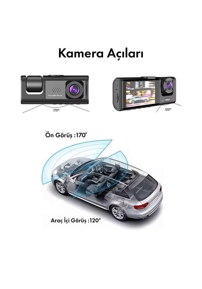 Microcase Wifi Destekli Black Box 1080p Araç İçi Kamera Super Hd 1080p Trafik Recorder - Al5759