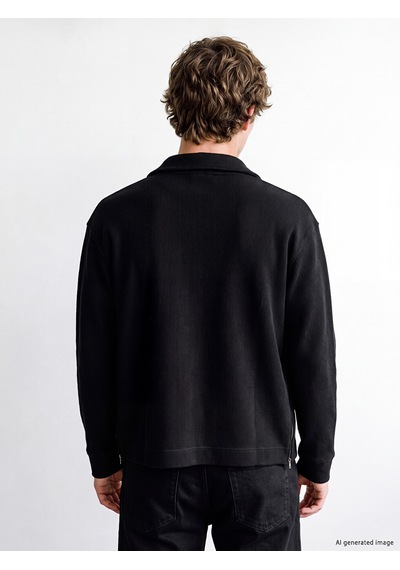 Lcw Vision Siyah Regular Fit Erkek Triko Hırka